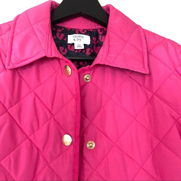 Crown and Ivy Fuchsia Quilted Style Jacket Brand New - Picture 3 of 12